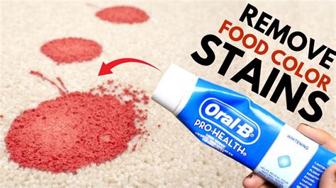 remove red food dye from carpet